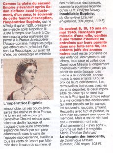 article de presse LE POINT. 6 juin 1998 N° 1342 p.110